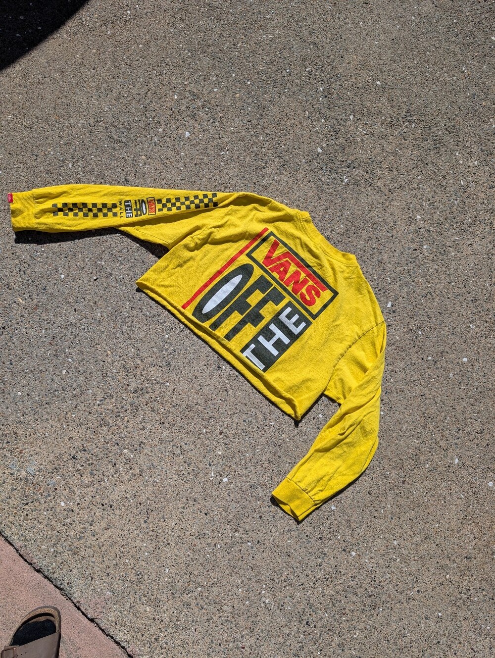 Vintage Vans Yellow 'Off The Wall' Long Sleeve Tee